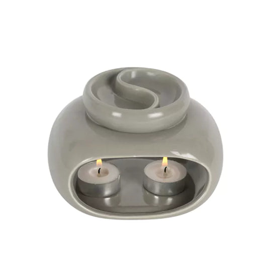 Grey Double Oil Burner – Stijlvol & Rustgevend